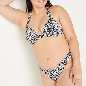 Victoria's Secret Pink Push Up Triangle Bikini Top/V Front Itsy Bikini sz M/L
